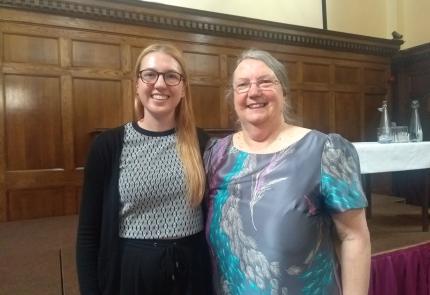 (L-R) Halle Johnson, research projects and coordination assistant and Margaret Ogden.
