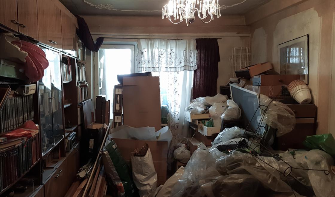 Hoarding in a person's home