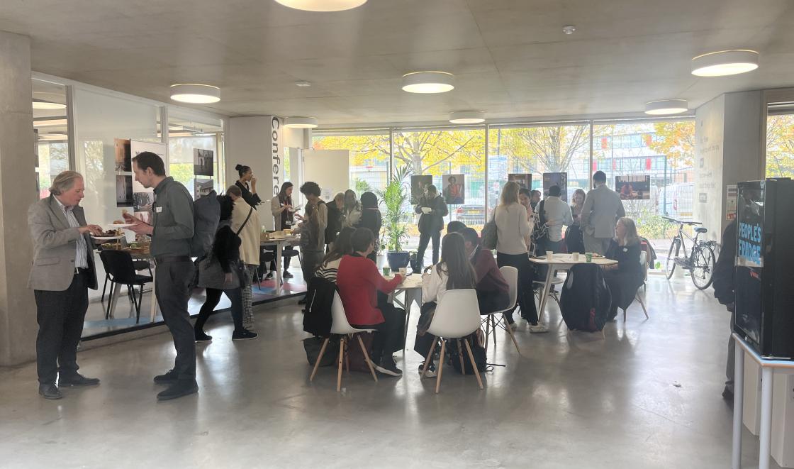 Attendees networking