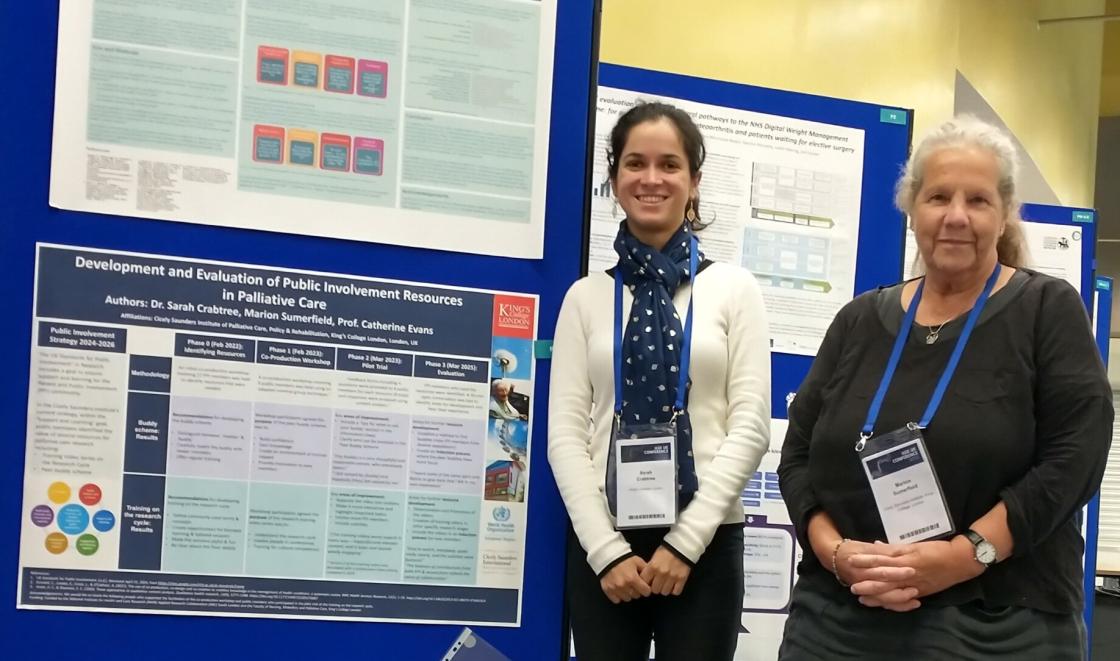 Marion Sumerfield and Sarah Crabtree present their poster